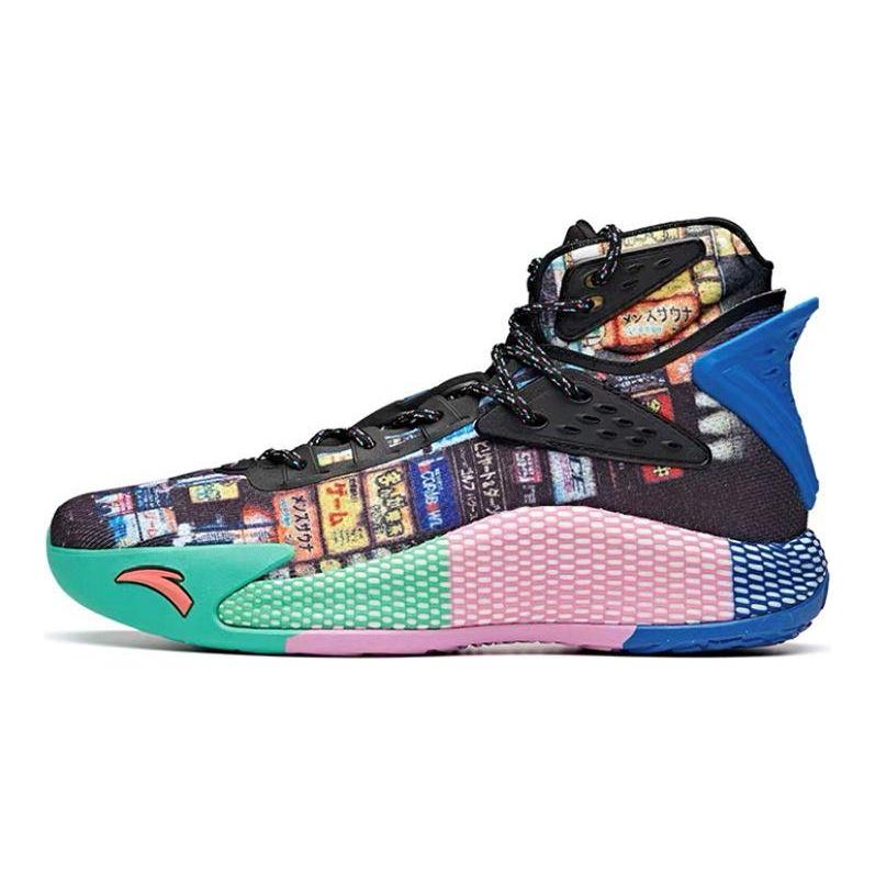 Anta KT5 Comfortable Versatile High-Top Basketball Shoes Men Sneakers Black 112031101-1