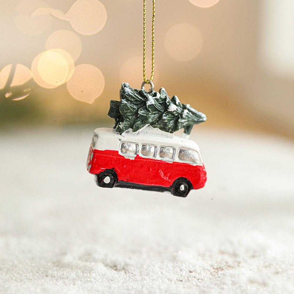 Pryskyřičná poštovní schránka Santa Clause Přívěsek Červené vánoční stromkové závěsné ozdoby Novoroční dekorace