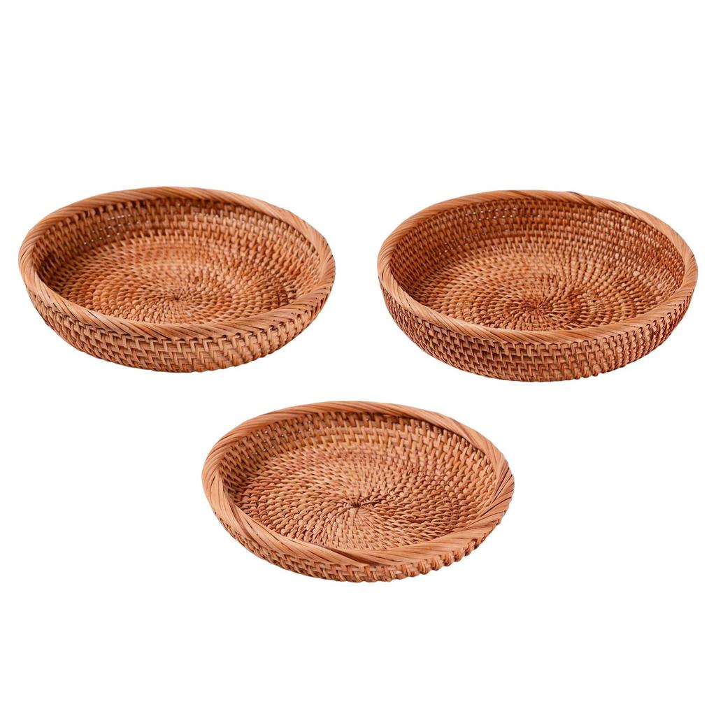 Geflochtener Obstkorb, Snack-Organizer-Korb, Korb, Aufbewahrungskorb, geflochtenes Tablett