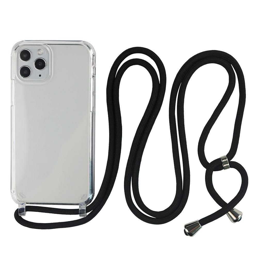 

Lanyard Strap Crossbody Cord Rope Clear Phone Case For iPhone 13 15 16 Pro Max 12 14 15 Pro X XR XS Shockproof Acrylic Cover For iPhone 15&Pc + tpu&Case & Strap