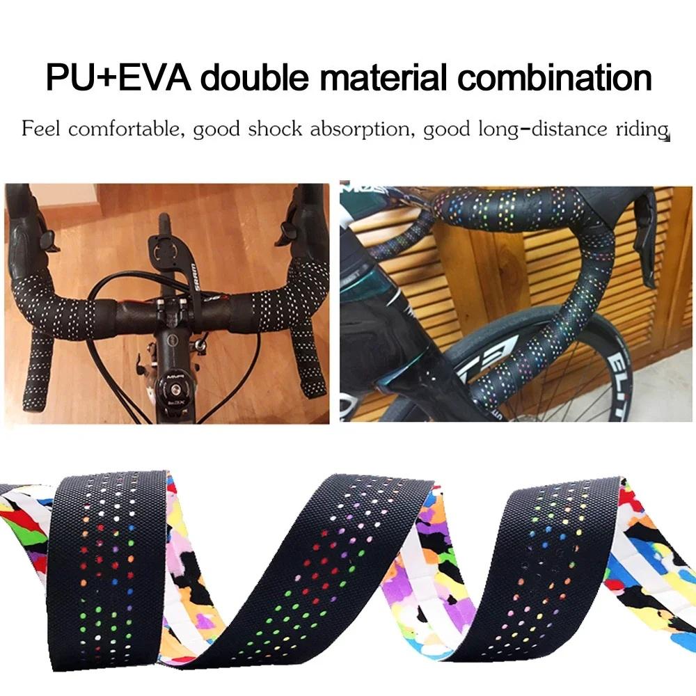 Perforated Breathable Handlebar Tapes Non-slip Road Bike Bar Tape EVA/PU Soft Anti-Vibration Wrap Tape Durable Bar Bartape