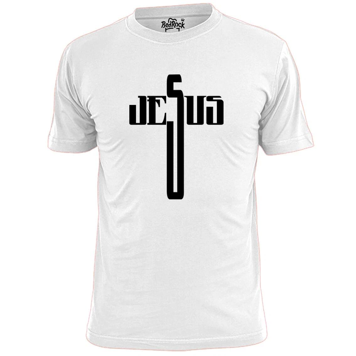 Mens Jesus Cross T shirt Christ God Christianity L