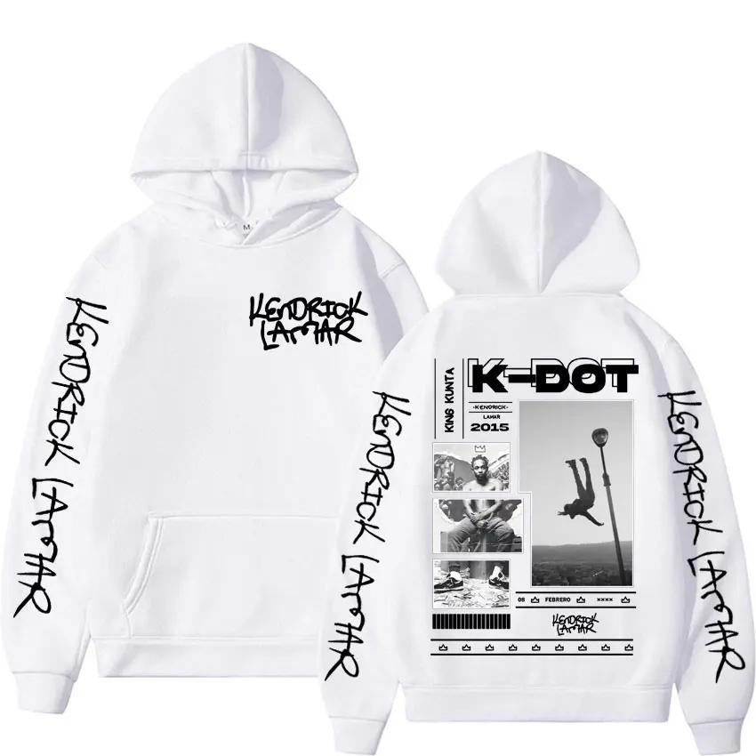 Rapper Kendrick Lamar King Kunta Cover Hoodies Mens Clothing Harajuku Vintage Gothic Sweatshirt Unisex Casual Fleece Cozy Hooded