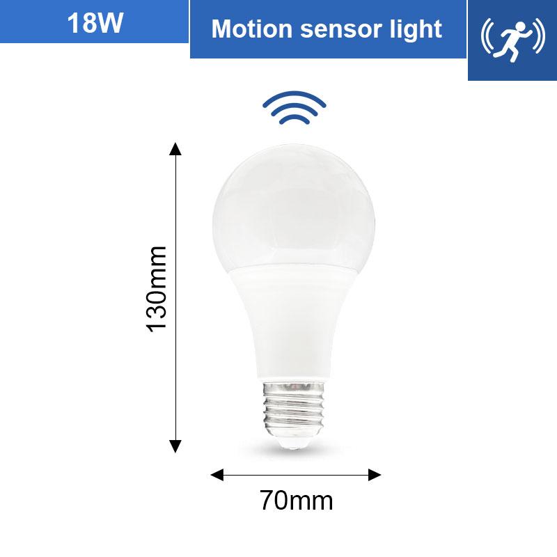 Radar Motion Sensor Light 189-265V E27 LED Lamp Smart Infrared Bulb 6W 9W 12W 15W 18W 20W Working In Night Darkness