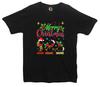 Drink Drank Drunk Merry Christmas Printed T-Shirt Christmas Funny Santa