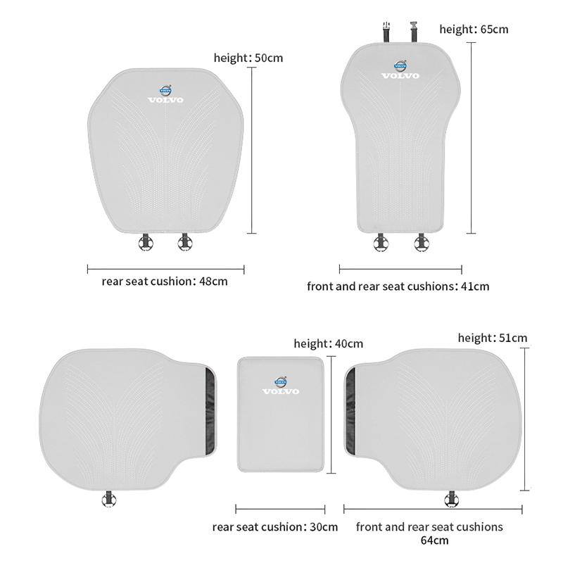 Car Logo Seat Covers Auto Seat Breathable Protection Cushion For Volvo Xc60 Xc90 V40 V60 S60 V50 V90 S80 C40 XC40 V70 XC70 C30