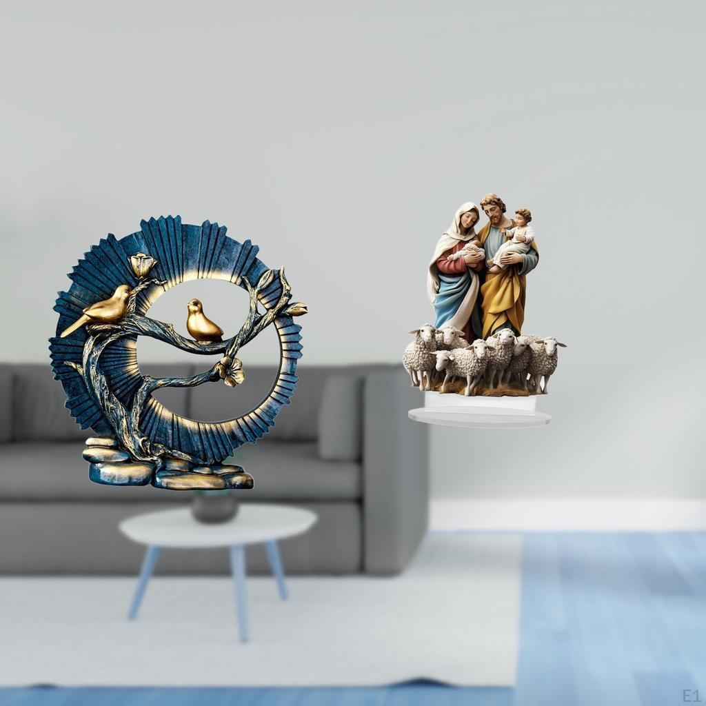 Figurine Craft Knick Knack Resin for House Decorations Bookshelf Living Room Indoor Desk Acrylic