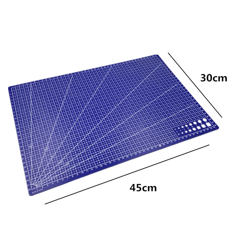 Professional Cutting Mat for Sewing Quilting Leather Craft Single-Sided Grid Lines Precision DIY Knife Engraving Workbench Pad A3 45cm x 30cm синий