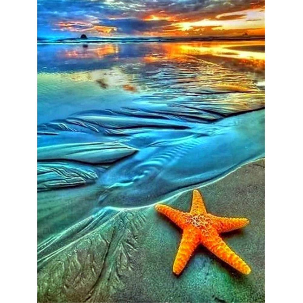 DIY 5D Diamond Painting Enfant Complet Kits, Square drill Pont Du Coucher Du Soleil 40x50cm 5D