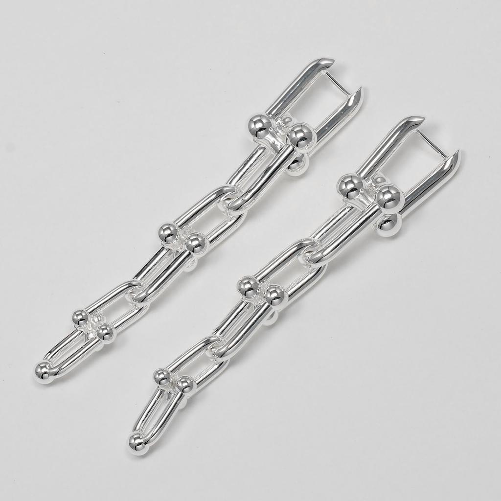 TIFFANY&Co. Hardware Graduated Link Piercing Silver925 22.6g Women Used
