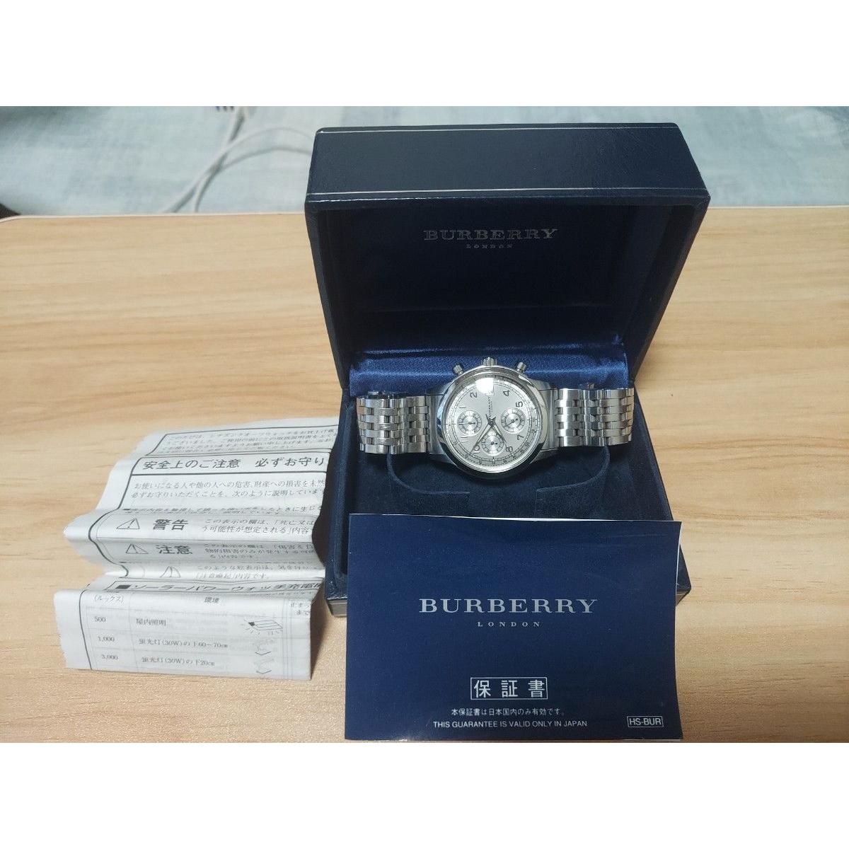 Used BURBERRY LONDON Watch Analog Chronograph Stainless Steel Warranty Included