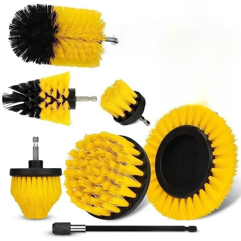 Elektrischer Bohrbürstenaufsatz Set Power Scrubber Bürste Autopolierer Küchen-Badezimmer Reinigungsset Toilettenreinigungswerkzeuge