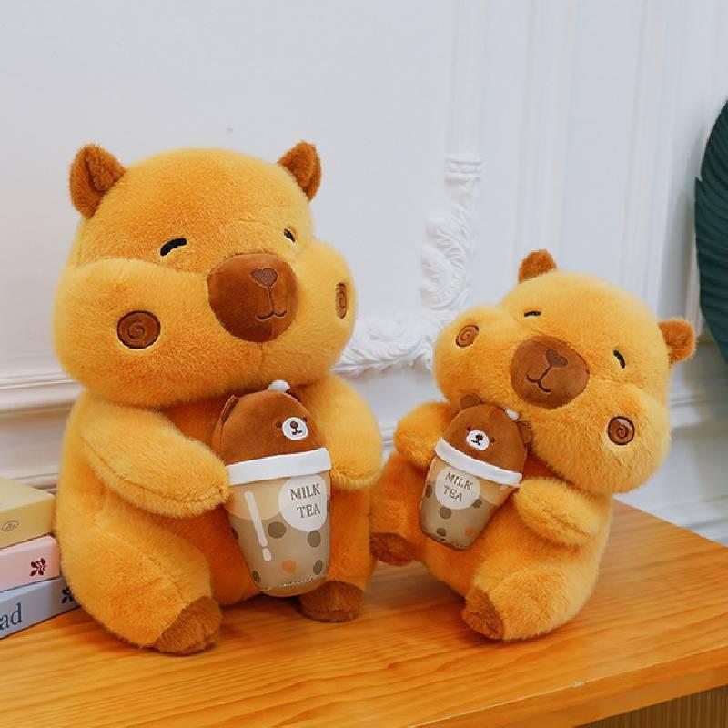 Adorable Q Version Capybara Plush Doll Soft And Cuddly Water Cup Design Gift For Kids
