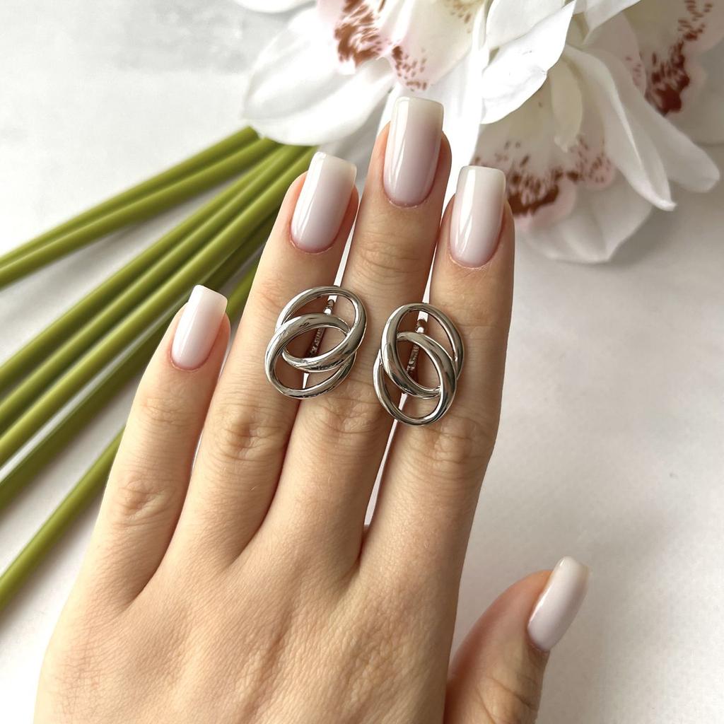 Boucles d'oreilles en argent sans pierres (2151210)