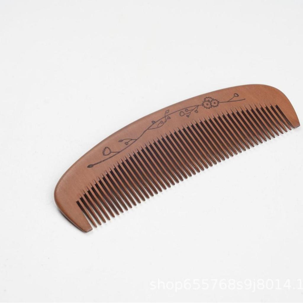 Large Peach Wood Comb - Anti-Static Nanmu for Natural Hair Care
