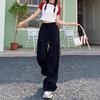 2025 Damen High-Waist Locker Geschnittene Cargohose - Lässiger Weitbeiniger Amerikanischer Sportstil für Frühling & Herbst