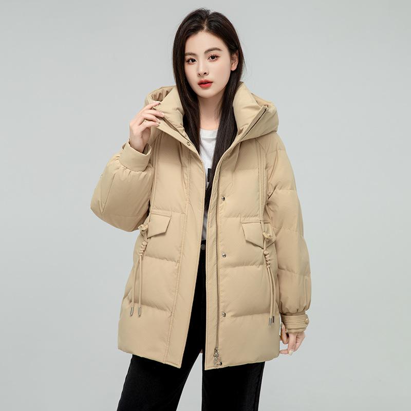 

Down Jacket Women s High-end Women s Winter Clothing Short 90 Duck Down Fashion Hooded Jacket Japanese and Korean Style S света кофе