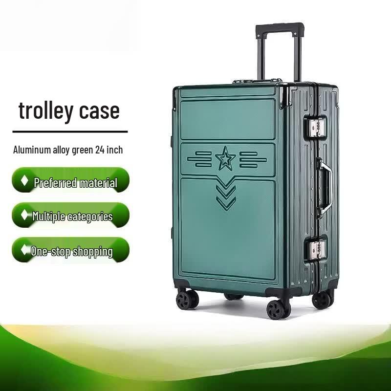 SPACEXPERT Aluminum Alloy Travel Suitcase