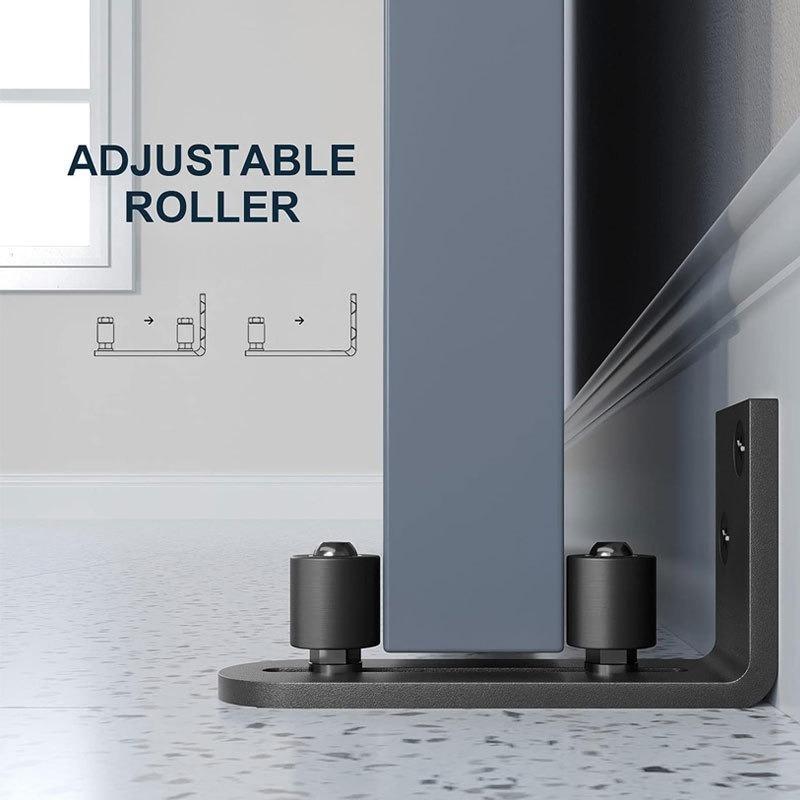 Two Rollers Adjustable Barn Door Floor Guide Stay Roller wooden sliding door bottom anti-swing floor guide anti-swing device