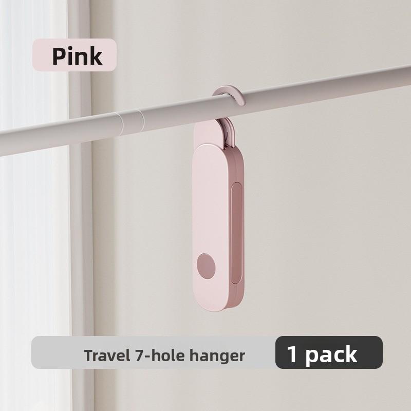 7 Hole Folding Clothes Hanger Portable Travel Space Saving For Business Trip Hotel Cruise Suitcase Luggage