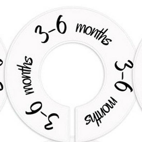Double-Sided Baby Size Closet Dividers, Plastic, 9cm Outer, 4cm Inner Diameter