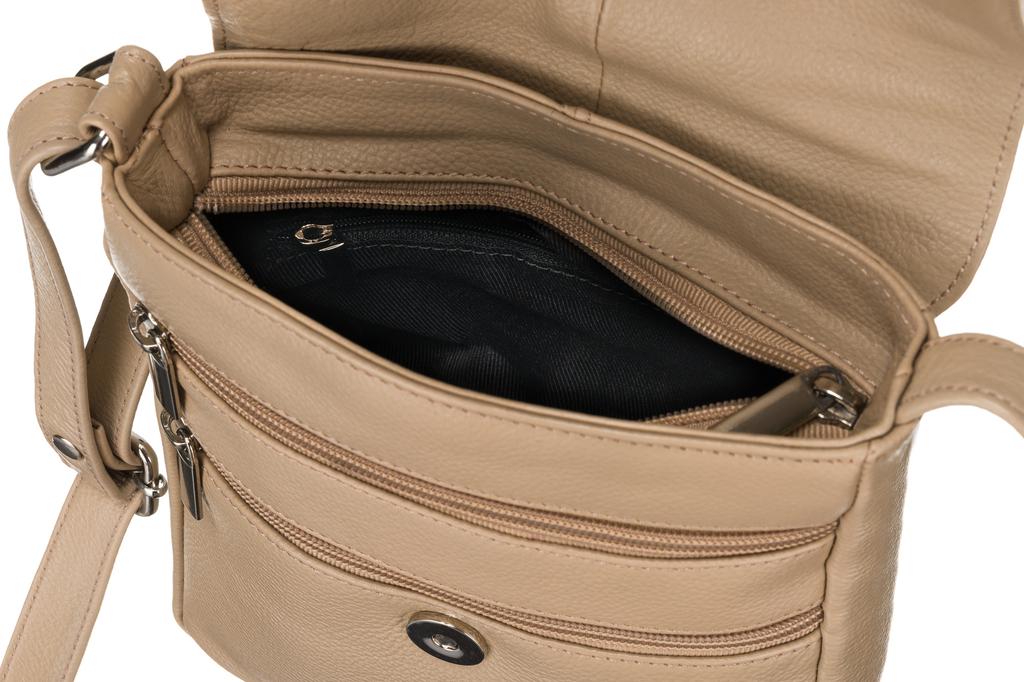 Leather handbag R-TSL-06-CPDM-8989 Beige