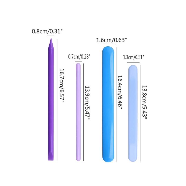 4Pieces Reusable Stirrer Stirring Rod DIY Craft Defoaming Bar Resin Sticks Paint