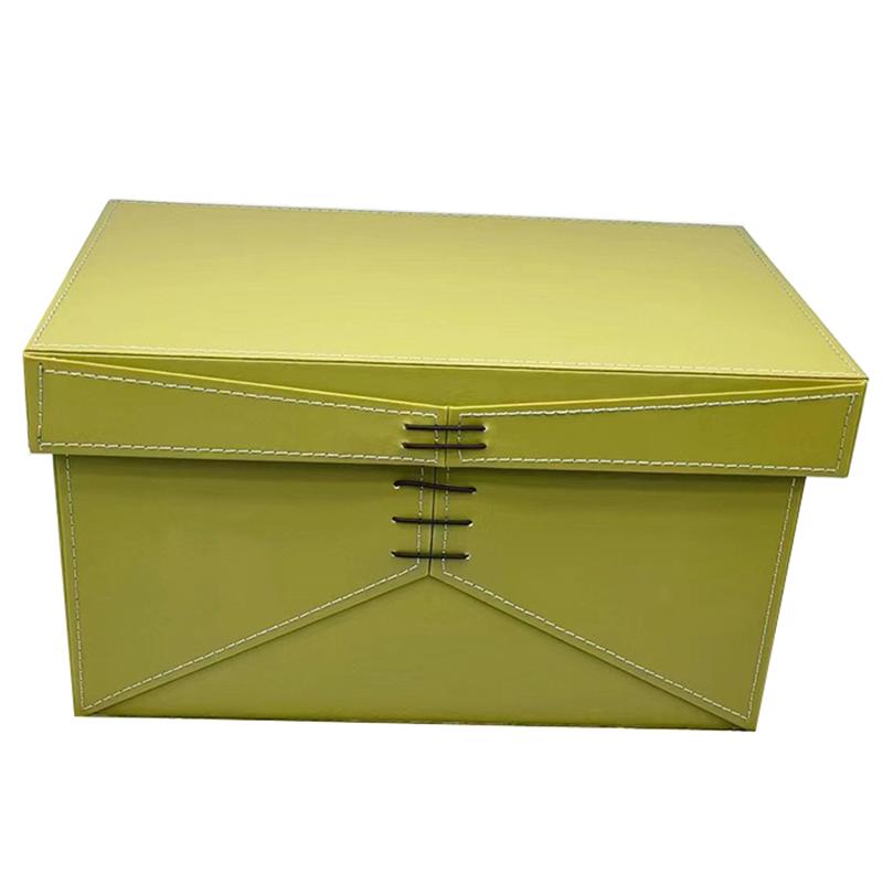 

Leather Organizer Box Bedroom Clothes Organizer Box Luxury Accessory Organization Case Multifunctional Organizing Cases with Lid 320X210X180MM зелений