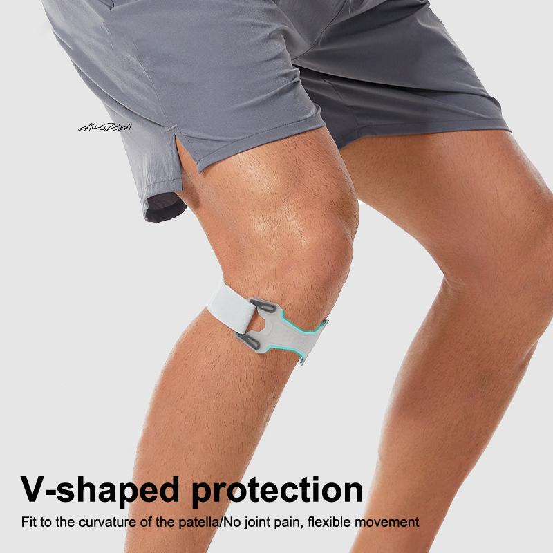 Patella Adjustable Silicone Knee Tendon Strap, Pressurized Protector, Knee Pad, Shock Absorption, Basketball Sports