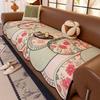 Retro Wind Sofa Cushion Special-shaped Irregular Anti-cat Scratch Non-slip Straight Row 2025 New One-piece High-end Cover Cloth