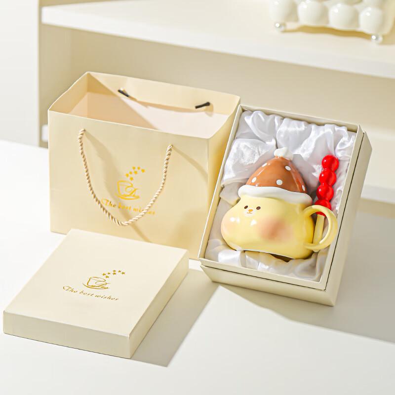 Nu Feng Puppy Ceramic Mug with Lid & Spoon