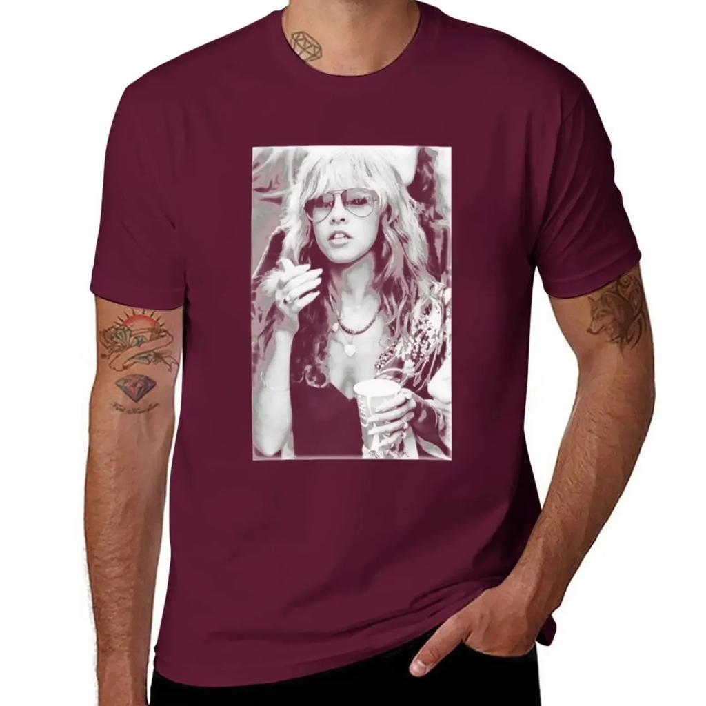Stevie Nicks Woman T-Shirt Customizeds Anime Men Graphic T Shirts