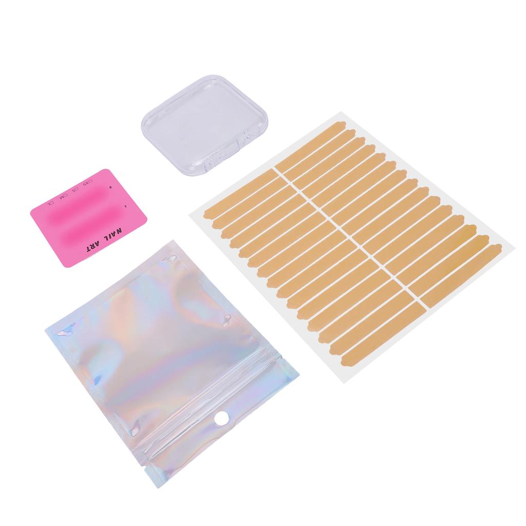 15 Sets Press On Nail Storage Boxes Dust Proof Thick Clear Fake Nail Display Containers with Adhesive Sticker for Home Salon