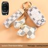 Women's High-End Cheetah CS10/CS9 Car Key Case - Classic Old Flower Design