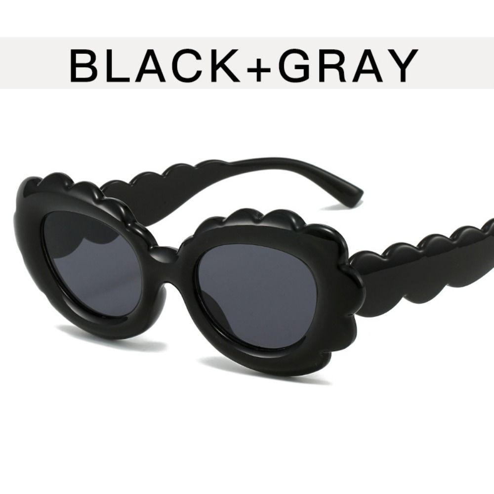 Fashion Sun Glasses Jelly Color Sunflower Flower Sunglasses New Oval Cloud Shape Sunglasses