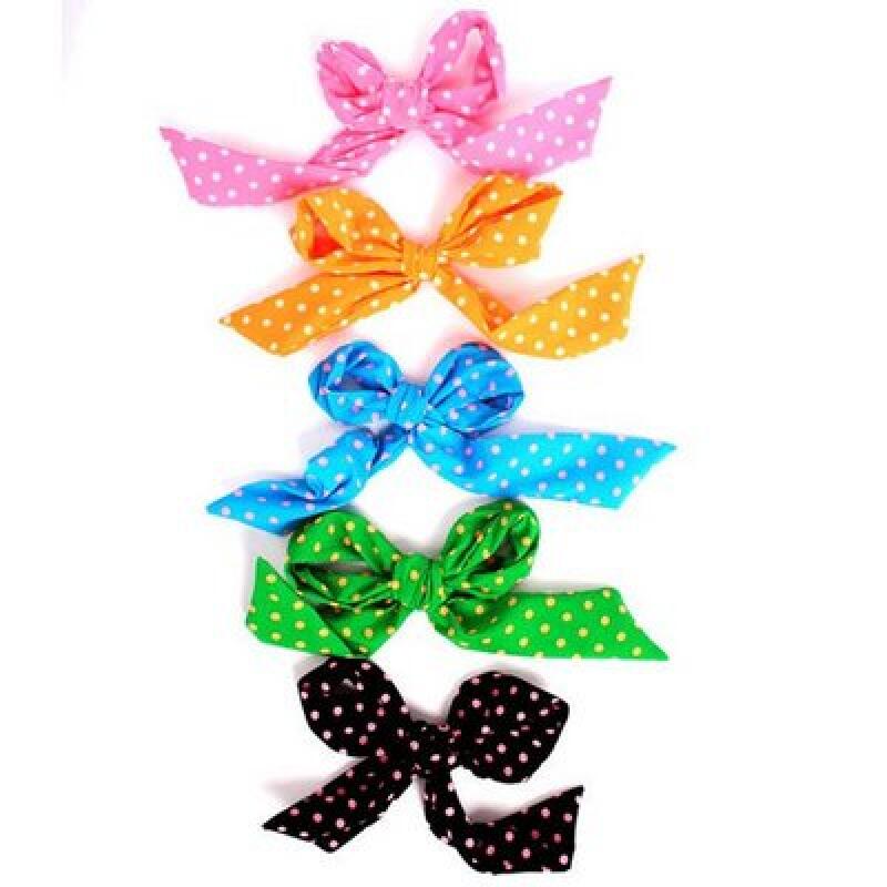 

Wire Hairband - Wire 5color Fluorescent Dot T308 Orange／free