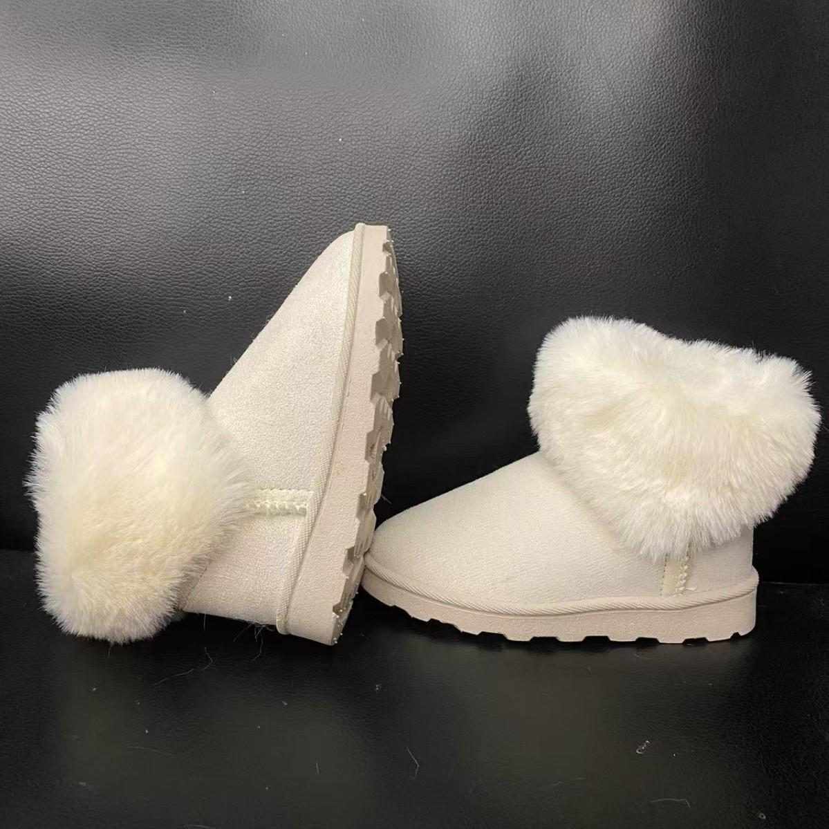 

Зимние однотонные детские сноубутсы, теплые детские ботинки, водонепроницаемые, милые на липучке, модель для родителей и детей, для девочки Child 36