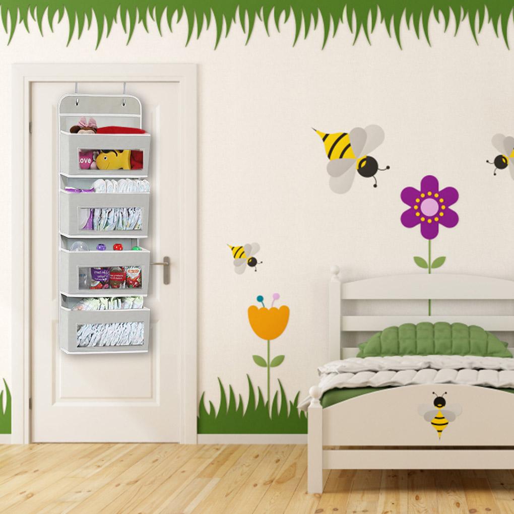 Over Door Hanging Storage Bag 6 Pouch Bedroom Socks Mesh Pocket Holder Closet Household Playroom Organizer Accessories