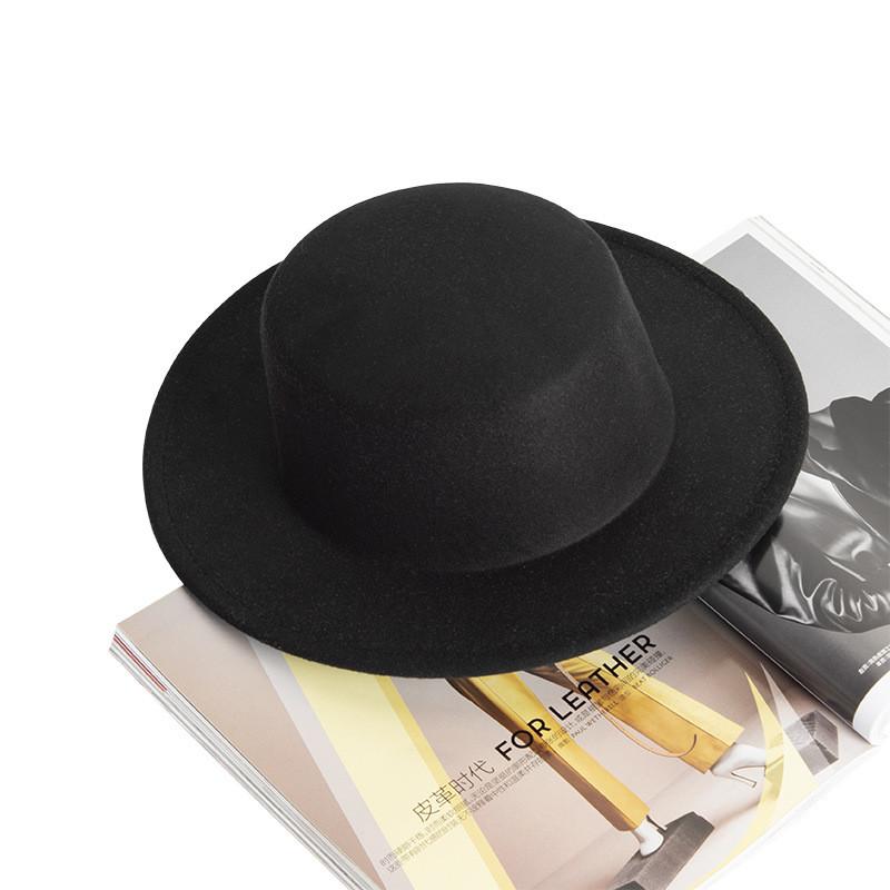 Elegante Cappello Fedora in Feltro di Lana per Uomo e Donna con Ampia Falda e Calore per Viaggi all'Aperto