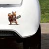 Squirrel With Chainsaw Car Sticker Vinyl Decal Waterproof Rear Window Motorcycle Camper Bumper Truck Laptop Decoration TM319