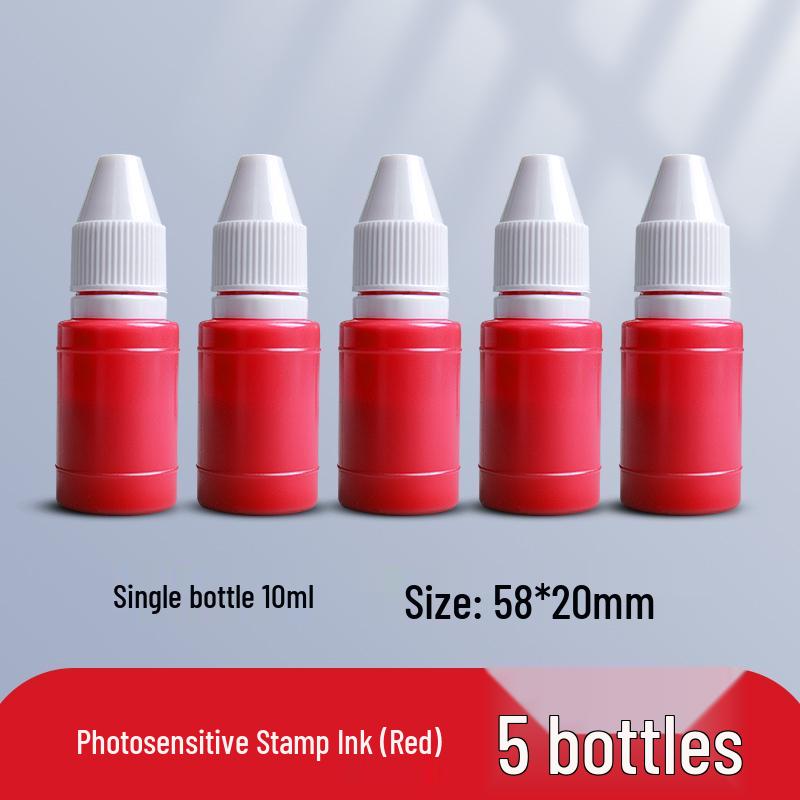10 бутылочек светящихся чернил: Фоточувствительная красная печать и быстросохнущая сине-черная чернильная подушечка Масло