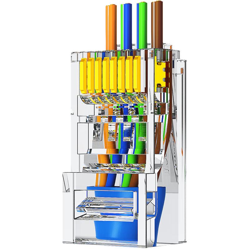 AMPCOM RJ45 Pass-Through Network Connectors