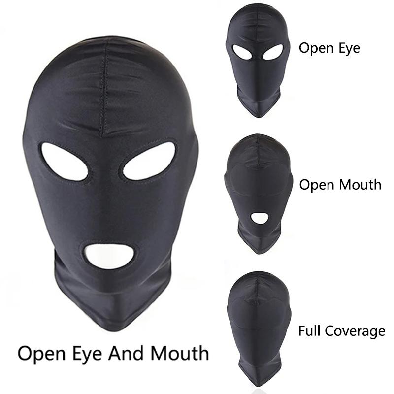 Fetish Harness Head Hood BDSM Slave Game Bondage Restraint Face Mask Erotic Sex Toys Role Play For Couples SM Mask Adults Games