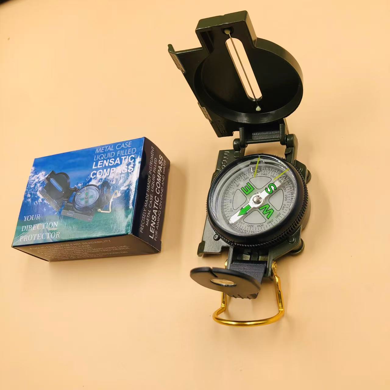 Best-selling Survival Camping Prism Compass Multi-functional Guide Navigation Compass