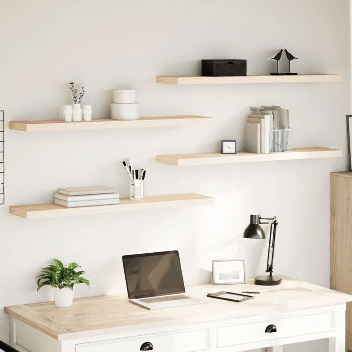VidaXL Floating Shelves 4 Pcs 110x23.5x4 Cm Engineered Wood, Wall Shelf, Shelf Board, Wall Shelf for Room 4010699