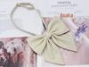 Matte Red Feather Bow Tie Brooch for Women - Plus Size Korean Academy Style