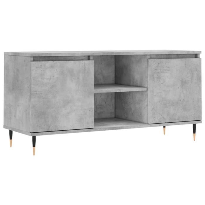 VidaXL TV Cabinet Concrete Grey 104x35x50 Cm Engineered Wood 827008
