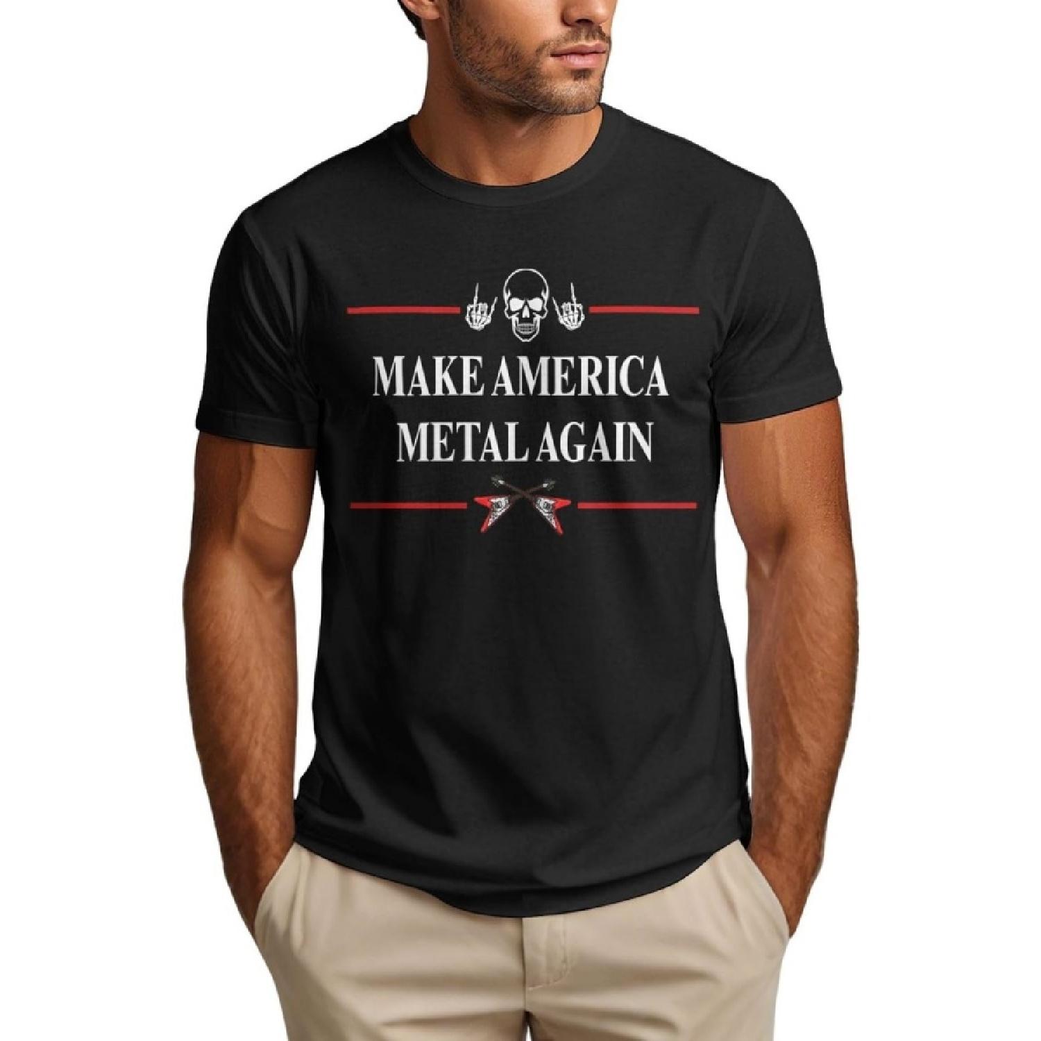 DSCVGBX Make America Metal Again Shirts Ro-Ck Heavy Music Men s T-Shirt(1) XXXXXL разноцветный