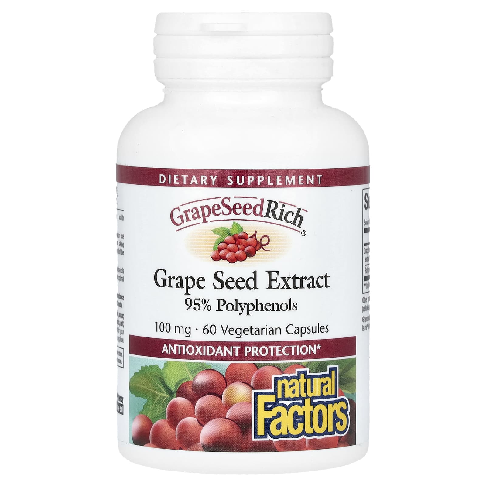 

Grape Seed Extract, 100Mg, 60 Veggie Caps