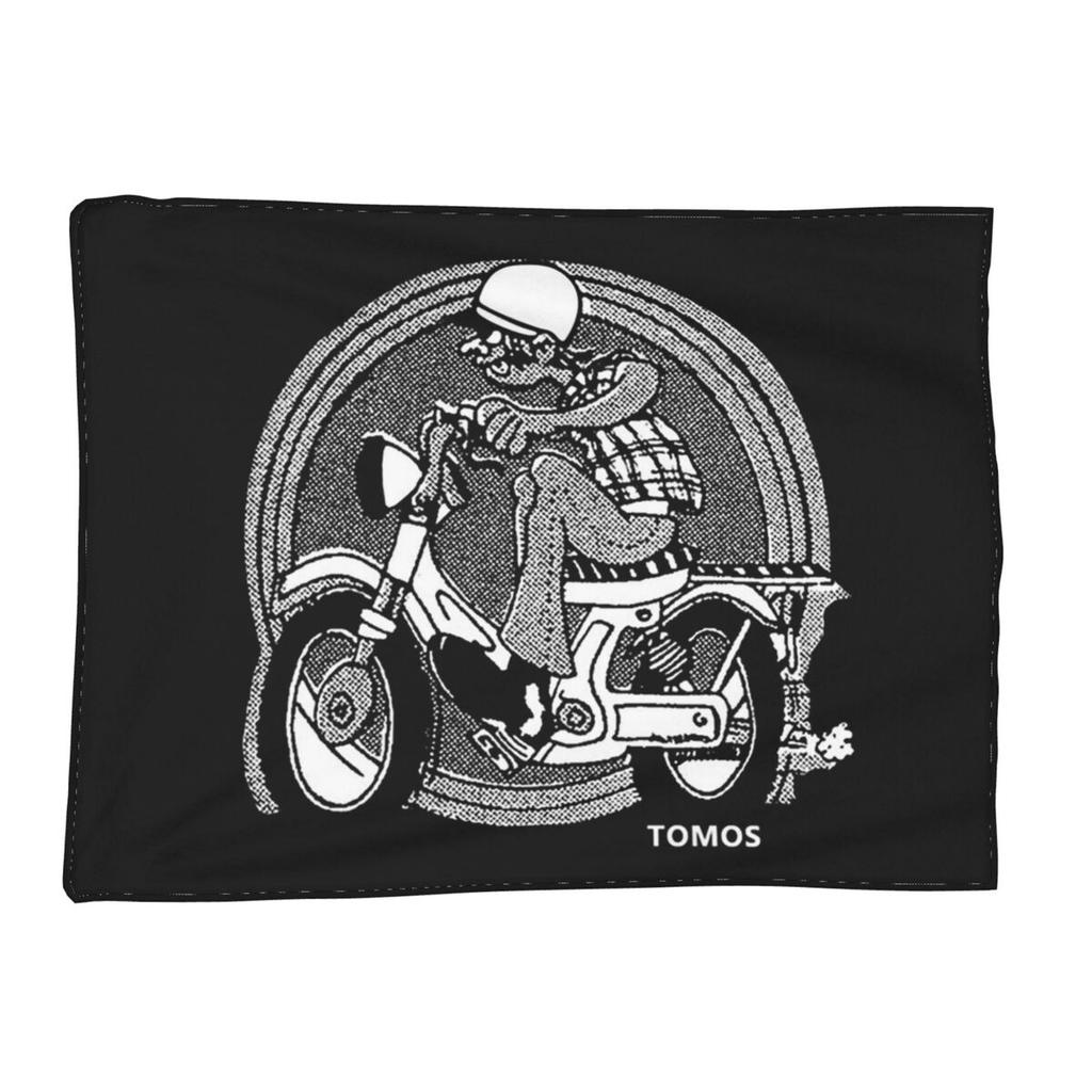 Coperta Morbida Calda in Flanella Tomos Moped Coperta da Letto per Letto Soggiorno Picnic Viaggio Casa Divano